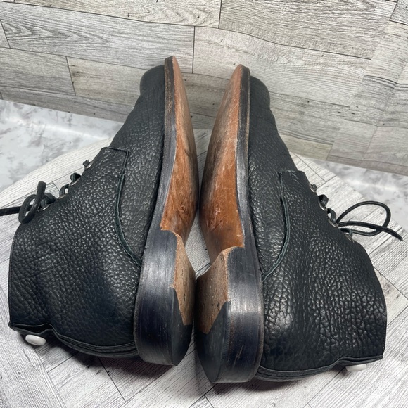 Esquivel Combat Boots Men 8D Black Pebbled Leather Handmade Lace Up Chukka - Picture 12 of 16